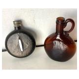 Pair of Antique Glass Flasks