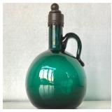 Antique Georgian Bristol Green Blown Glass Decanter