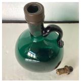 Antique Georgian Bristol Green Blown Glass Decanter