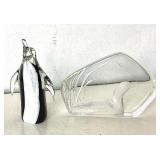 Modern Art Glass Penguin and Loon Paperweights