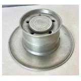 Large Antique Pewter Inkstand