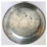 Pair Antique Pewter Chargers