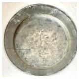 Antique Pewter Charger #1
