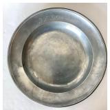 Pair of Antique Pewter Chargers #2