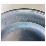 Pair of Antique Pewter Chargers #2