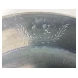 Pair of Antique Pewter Chargers #2