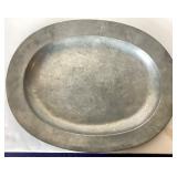 Huge Antique Pewter Platter