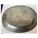 Huge Antique Pewter Platter