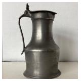 Antique Lidded Pewter Flagon