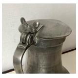 Antique Lidded Pewter Flagon