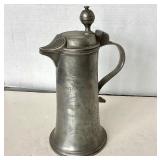 Antique Pewter Lidded Jug