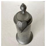 Antique Pewter Lidded Jug