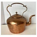 Antique French Copper Gooseneck Teapot
