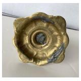 Antique Queen Anne Brass Candlestick