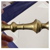 Antique Queen Anne Brass Candlestick