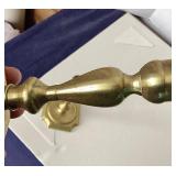 Pair of Antique Queen Anne Brass Candlesticks