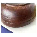 Pair of Antique Turned Wooden Bowls
