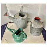 Trio of Vintage Galvanized Vessels