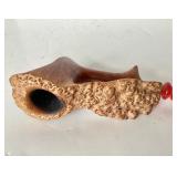 Awesome Vintage Burl Briar Pipe + German Pottery Schnaps Pipe