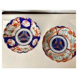 Pair of Antique Scalloped Imari Bowls