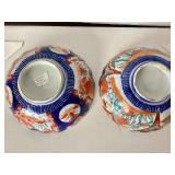Pair of Antique Scalloped Imari Bowls