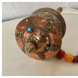 Vintage Copper / Brass Tibetan Prayer Wheel