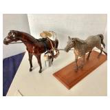 Pair of Vintage and Modern Horse Figures