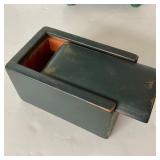 Pair of Vintage Painted Wooden Boxes