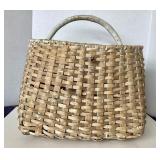 Large Antique Painted Storage Basket