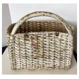 Large Antique Painted Storage Basket