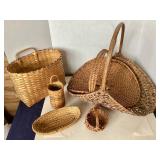 Group of Antique and Vintage Baskets + Basket Book