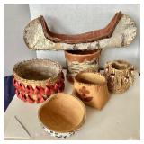 Group of 6 Antique and Vintage Baskets