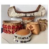 Group of 6 Antique and Vintage Baskets