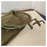 Antique Candle Warmed Ice Fishing Minnow Bucket + Floating and Clamp Creels