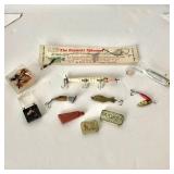 Group of Assorted Vintage Fishing Lures, Flies and Sinkers