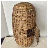 Antique Bamboo Splint Fish Basket