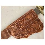 Vintage Eagle Head Pommel Aragon Sword + Knives and Sheaths