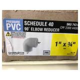 PVC SCH40, 90* ELBOW REDUCER