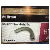 PVC SCH40, 90* ELBOW, BELLED END