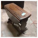 Antique Small Drop Leaf End Table