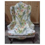 Moden High-back Floral Arm Chair