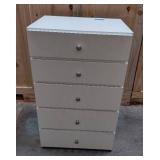 5 drawer white crafts or work cabinet