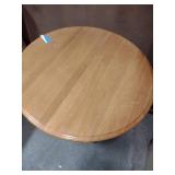 Round Solid Oak 42" table with pedestal base