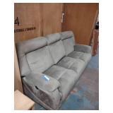 Olive Green Microfiber Power Reclining Couch