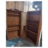 Pair of large wood bookcases 7
