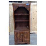 Antique Wooden Cabinet with arched top and carved details