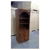 Antique Wooden Cabinet with arched top and carved details