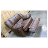 Dark Brown Oversized Leather Recliner
