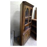 Antique Solid Wood and Glass Cabinet