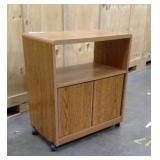Rolling Wood Microwave Cart